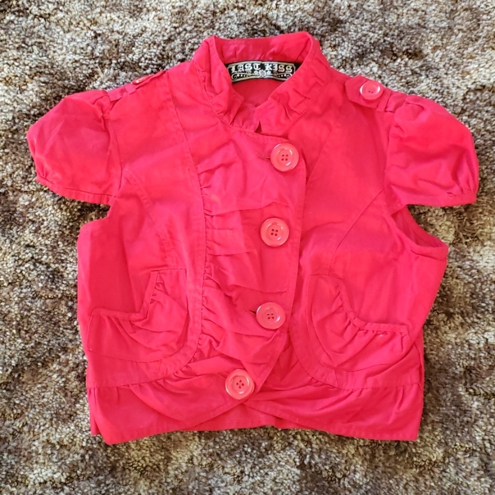 Red Crop Top blazer